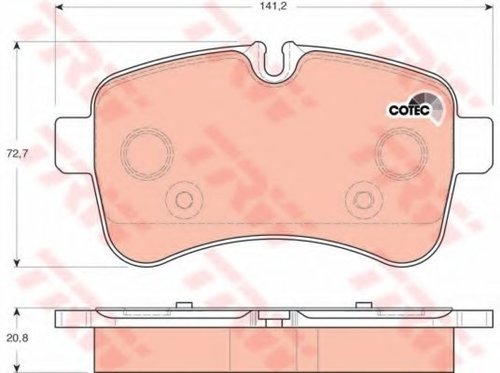 Set placute frana,frana disc IVECO DAILY V autobasculanta (2011 - 2014) TRW GDB1748 piesa NOUA