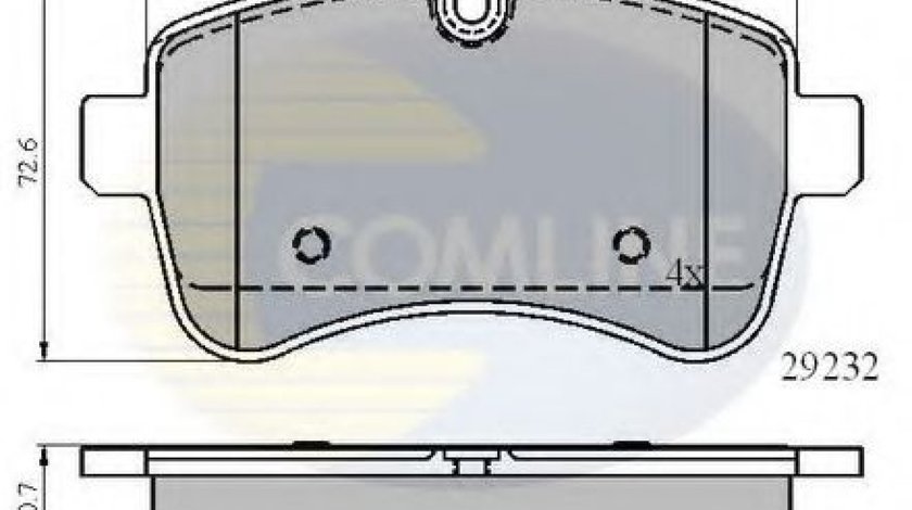 Set placute frana,frana disc IVECO DAILY V autobasculanta (2011 - 2014) COMLINE CBP01617 piesa NOUA