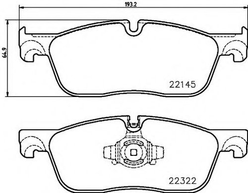 Set placute frana,frana disc JAGUAR F-PACE (DC, X761) (2015 - 2016) TEXTAR 2214501 piesa NOUA