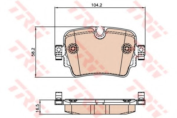 Set placute frana,frana disc JAGUAR F-TYPE Cupe (QQ6) (2013 - 2016) TRW GDB2066 piesa NOUA