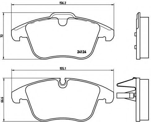 Set placute frana,frana disc JAGUAR S-TYPE (CCX) (1999 - 2009) BREMBO P 36 022 piesa NOUA