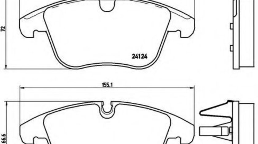 Set placute frana,frana disc JAGUAR S-TYPE (CCX) (1999 - 2009) BREMBO P 36 022 piesa NOUA