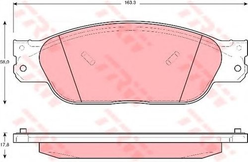 Set placute frana,frana disc JAGUAR S-TYPE (CCX) (1999 - 2009) TRW GDB1401 piesa NOUA