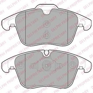 Set placute frana,frana disc JAGUAR S-TYPE (CCX) (1999 - 2009) DELPHI LP2065 piesa NOUA