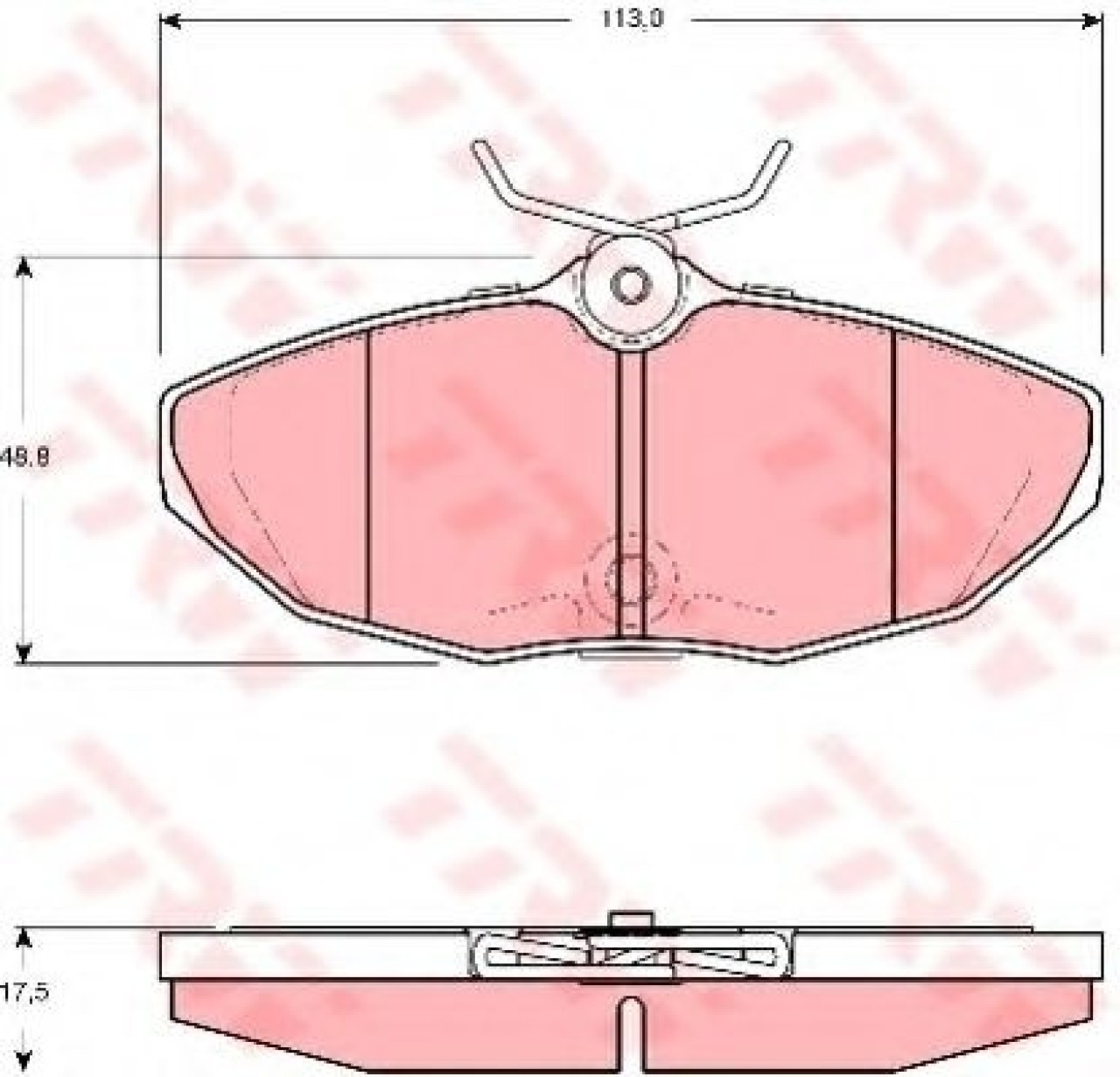 Set placute frana,frana disc JAGUAR S-TYPE (CCX) (1999 - 2009) TRW GDB1511 piesa NOUA