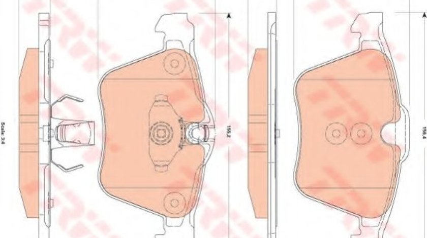 Set placute frana,frana disc JAGUAR XF (CC9) (2008 - 2015) TRW GDB1835 piesa NOUA