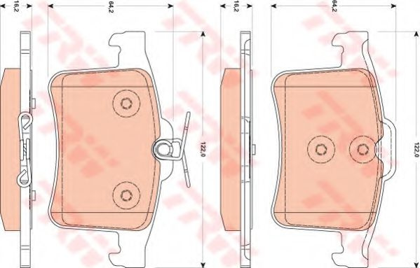 Set placute frana,frana disc JAGUAR XF (CC9) (2008 - 2015) TRW GDB1877 piesa NOUA