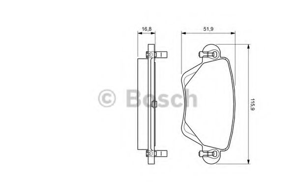 Set placute frana,frana disc JAGUAR XJ (N3, X350, X358) (2003 - 2009) BOSCH 0 986 494 046 piesa NOUA