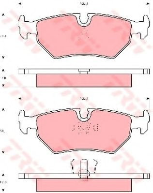 Set placute frana,frana disc JAGUAR XJ (NAW, NBW) (1996 - 2003) TRW GDB1109 piesa NOUA