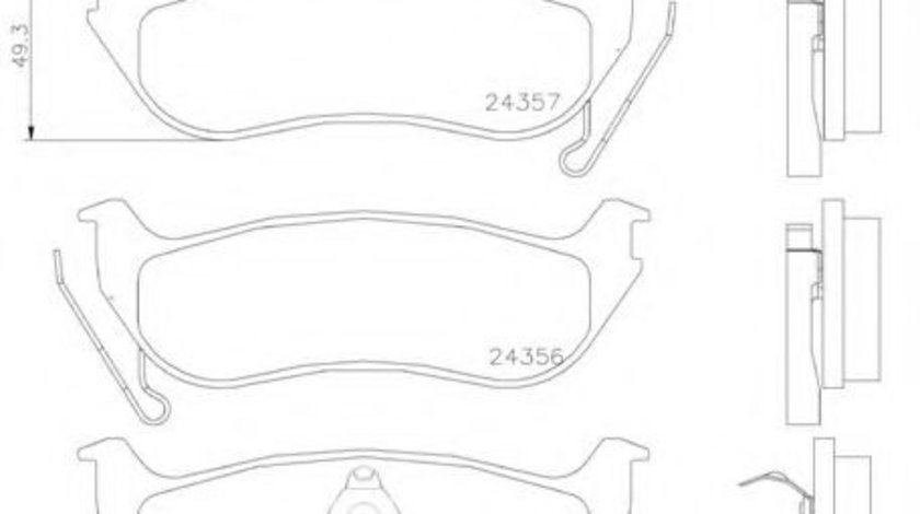 Set placute frana,frana disc JEEP CHEROKEE (KJ) (2001 - 2008) BREMBO P 37 009 piesa NOUA