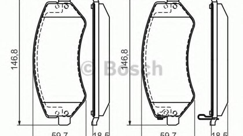 Set placute frana,frana disc JEEP CHEROKEE (KJ) (2001 - 2008) BOSCH 0 986 494 357 piesa NOUA