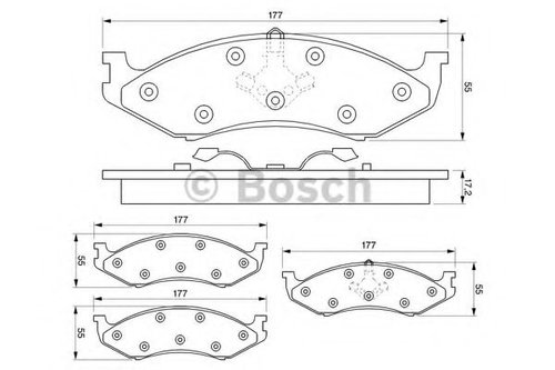 Set placute frana,frana disc JEEP CHEROKEE (XJ) (1983 - 2001) BOSCH 0 986 424 284 piesa NOUA