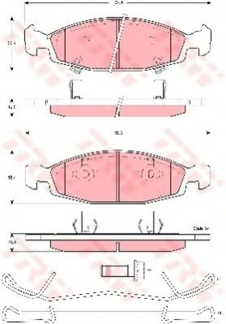 Set placute frana,frana disc JEEP CHEROKEE (XJ) (1983 - 2001) TRW GDB4120 piesa NOUA