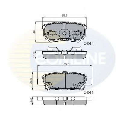 Set placute frana,frana disc JEEP COMPASS (MK49) (2006 - 2016) COMLINE CBP31290 piesa NOUA