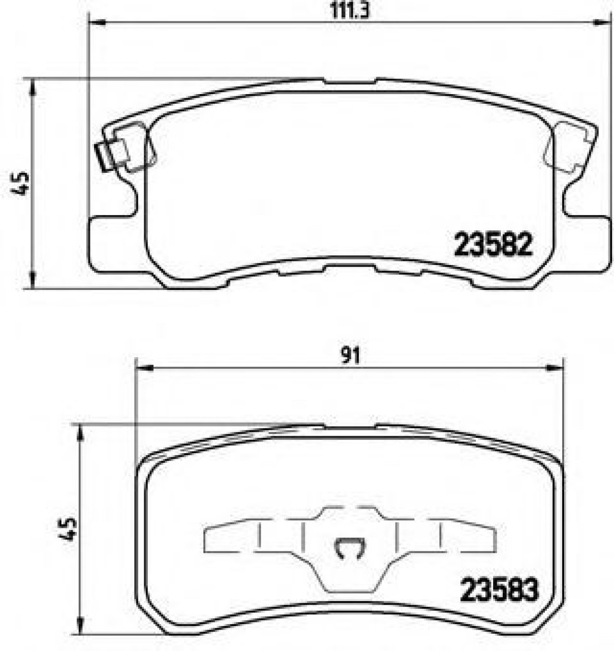 Set placute frana,frana disc JEEP COMPASS (MK49) (2006 - 2016) BREMBO P 54 031 piesa NOUA