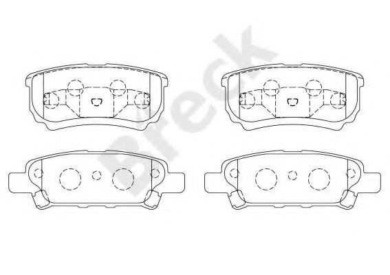 Set placute frana,frana disc JEEP COMPASS (MK49) (2006 - 2016) Break 24014 00 702 10 piesa NOUA