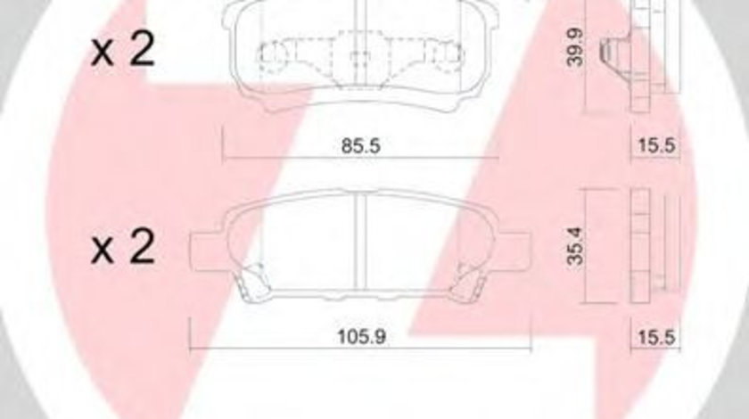 Set placute frana,frana disc JEEP COMPASS (MK49) (2006 - 2016) ZIMMERMANN 24014.155.1 piesa NOUA