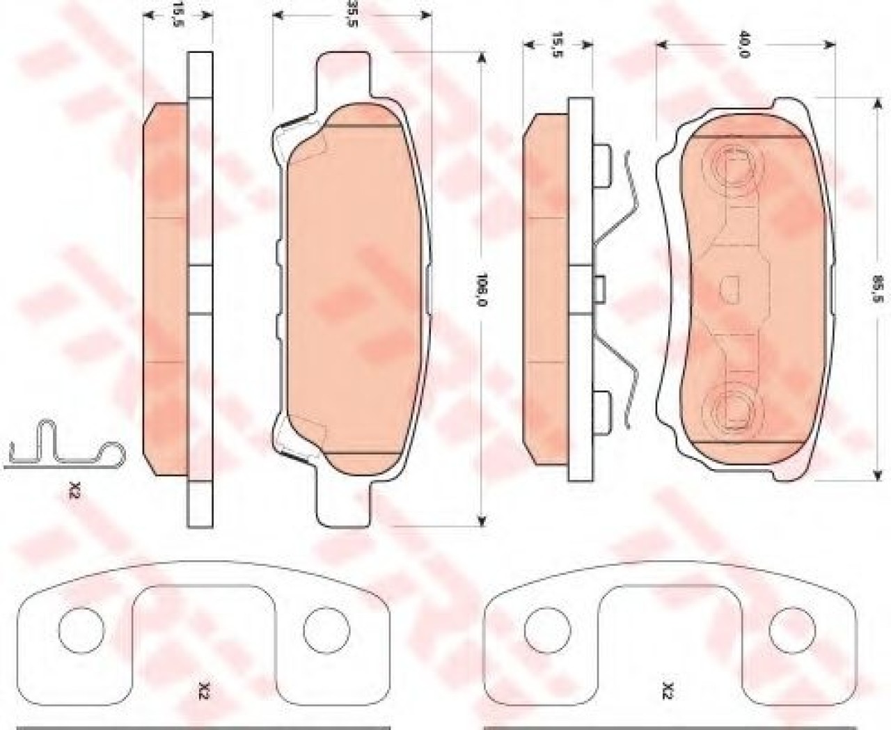 Set placute frana,frana disc JEEP COMPASS (MK49) (2006 - 2016) TRW GDB4143 piesa NOUA