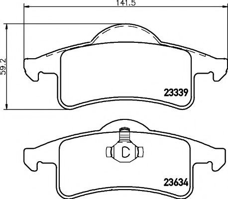 Set placute frana,frana disc JEEP GRAND CHEROKEE II (WJ, WG) (1998 - 2005) TEXTAR 2333901 piesa NOUA