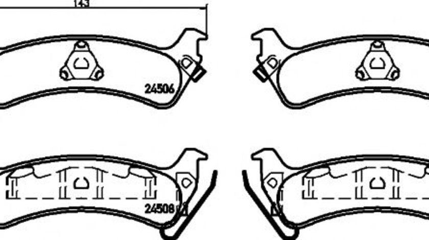 Set placute frana,frana disc JEEP GRAND CHEROKEE I (ZJ) (1991 - 1999) TEXTAR 2450601 piesa NOUA