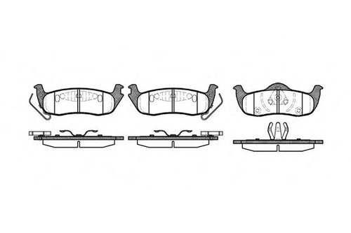 Set placute frana,frana disc JEEP GRAND CHEROKEE III (WH, WK) (2005 - 2010) REMSA 1106.10 piesa NOUA