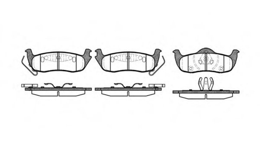 Set placute frana,frana disc JEEP GRAND CHEROKEE II (WJ, WG) (1998 - 2005) REMSA 1106.10 piesa NOUA