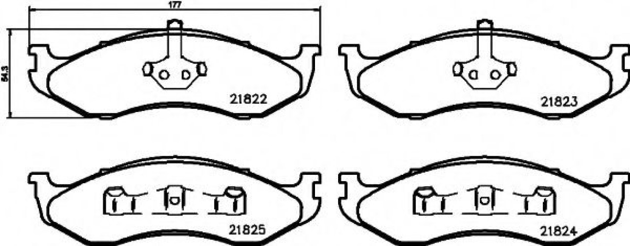 Set placute frana,frana disc JEEP WRANGLER II (TJ) (1996 - 2008) TEXTAR 2182202 piesa NOUA