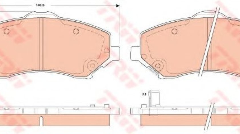 Set placute frana,frana disc JEEP WRANGLER III (JK) (2007 - 2016) TRW GDB4605 piesa NOUA