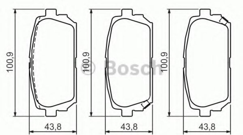 Set placute frana,frana disc KIA CARENS III (UN) (2006 - 2013) BOSCH 0 986 494 400 piesa NOUA