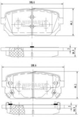 Set placute frana,frana disc KIA CARENS III (UN) (2006 - 2013) NIPPARTS N3610309 piesa NOUA