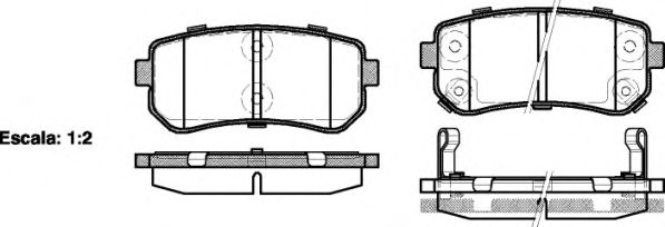 Set placute frana,frana disc KIA CEED SW (ED) (2007 - 2012) REMSA 1209.02 piesa NOUA