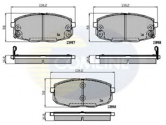 Set placute frana,frana disc KIA CEED SW (ED) (2007 - 2012) COMLINE CBP31798 piesa NOUA