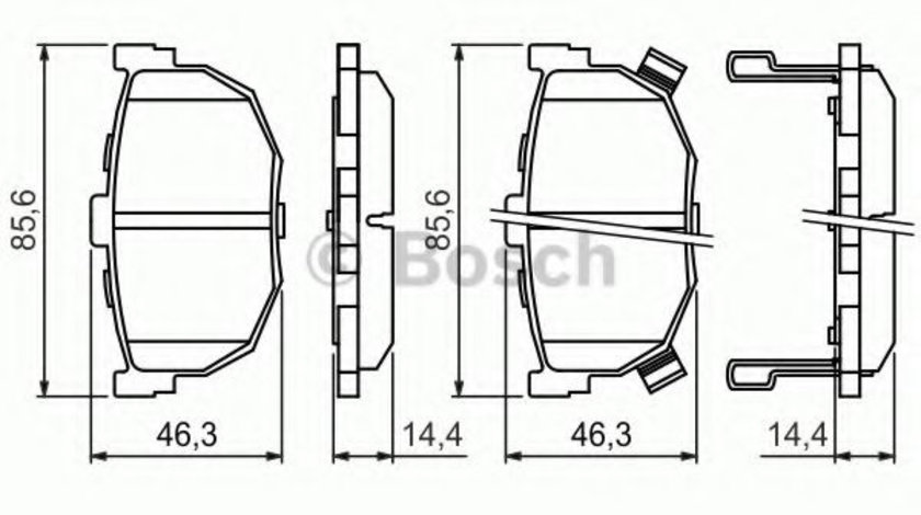 Set placute frana,frana disc KIA CERATO II limuzina (TD) (2009 - 2016) BOSCH 0 986 424 418 piesa NOUA