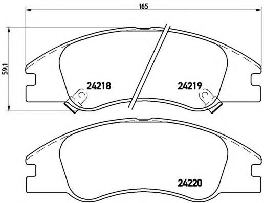 Set placute frana,frana disc KIA CERATO limuzina (LD) (2004 - 2016) BREMBO P 30 042 piesa NOUA