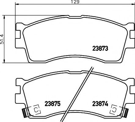 Set placute frana,frana disc KIA CERATO limuzina (2001 - 2004) TEXTAR 2387301 piesa NOUA