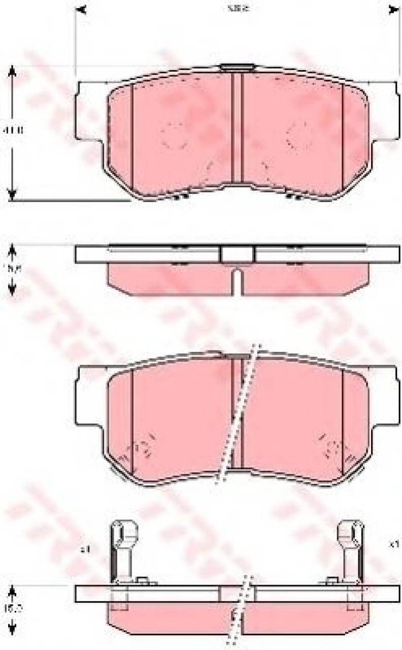 Set placute frana,frana disc KIA MAGENTIS (GD) (2001 - 2005) TRW GDB3298 piesa NOUA