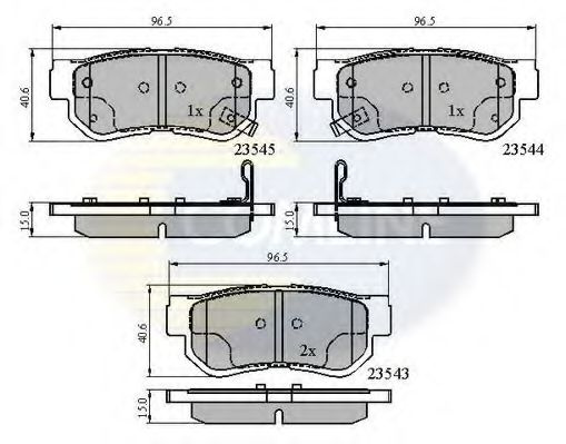Set placute frana,frana disc KIA MAGENTIS (GD) (2001 - 2005) COMLINE CBP3935 piesa NOUA