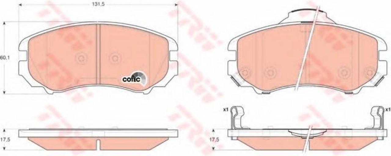 Set placute frana,frana disc KIA MAGENTIS (GD) (2001 - 2005) TRW GDB3352 piesa NOUA