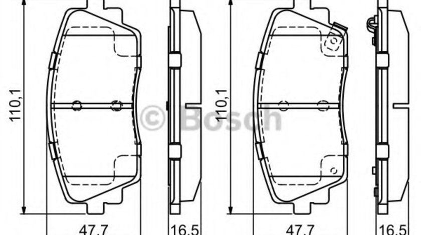 Set placute frana,frana disc KIA PICANTO (TA) (2011 - 2016) BOSCH 0 986 494 688 piesa NOUA