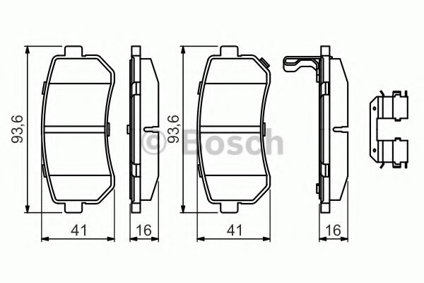 Set placute frana,frana disc KIA PICANTO (TA) (2011 - 2016) BOSCH 0 986 494 627 piesa NOUA