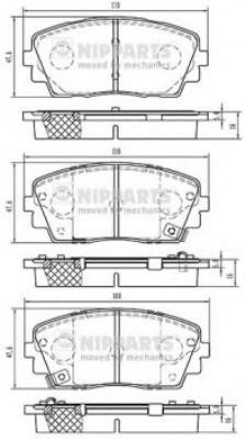 Set placute frana,frana disc KIA PICANTO (TA) (2011 - 2016) NIPPARTS N3600332 piesa NOUA