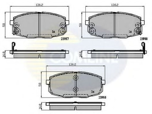 Set placute frana,frana disc KIA PRO CEED (ED) (2008 - 2013) COMLINE CBP31798 piesa NOUA