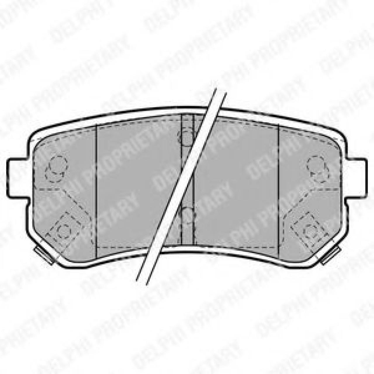 Set placute frana,frana disc KIA RIO II (JB) (2005 - 2016) DELPHI LP1952 piesa NOUA