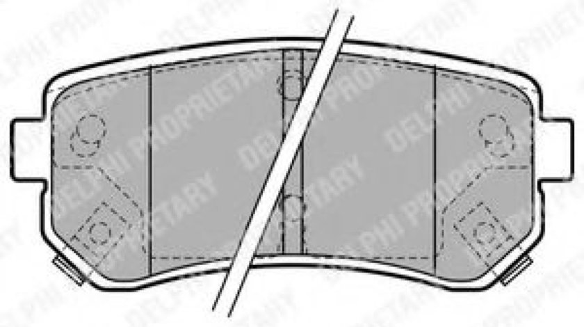 Set placute frana,frana disc KIA RIO II (JB) (2005 - 2016) DELPHI LP1952 - produs NOU