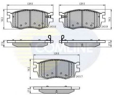 Set placute frana,frana disc KIA RIO II limuzina (JB) (2005 - 2016) COMLINE CBP31519 piesa NOUA