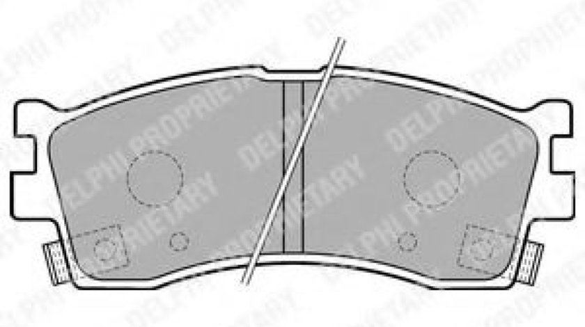 Set placute frana,frana disc KIA SHUMA II (FB) (2001 - 2004) DELPHI LP1702 piesa NOUA