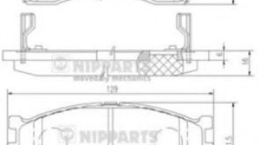 Set placute frana,frana disc KIA SHUMA II limuzina (FB) (2001 - 2004) NIPPARTS J3600308 piesa NOUA