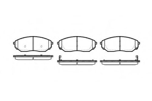 Set placute frana,frana disc KIA SORENTO I (JC) (2002 - 2009) REMSA 1041.02 piesa NOUA