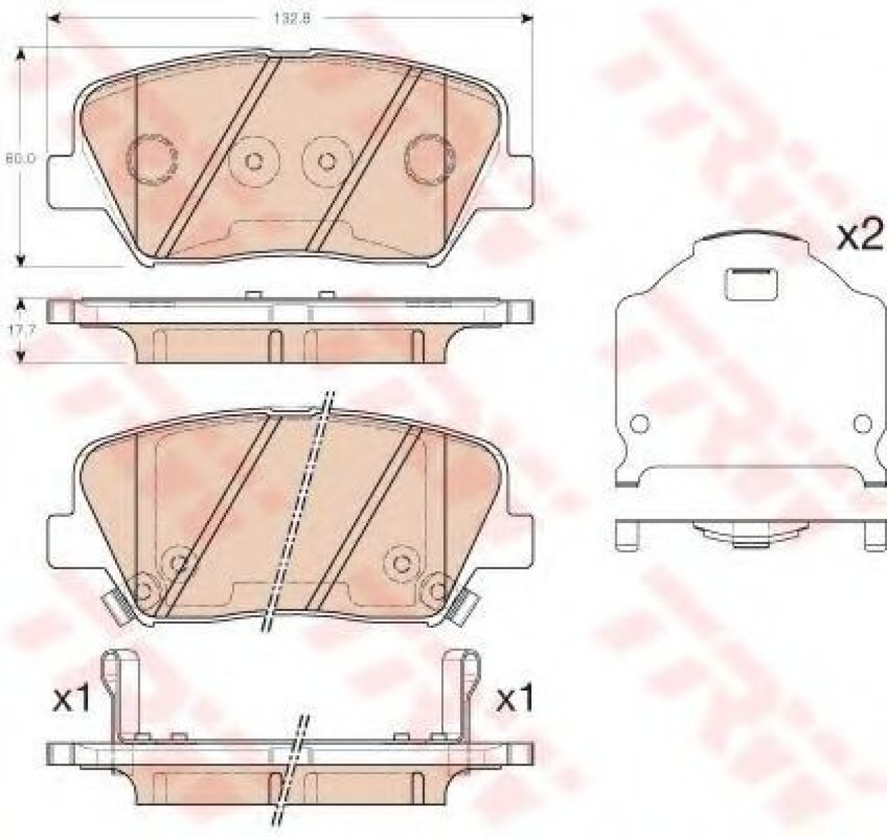 Set placute frana,frana disc KIA SORENTO II (XM) (2009 - 2015) TRW GDB3549 piesa NOUA