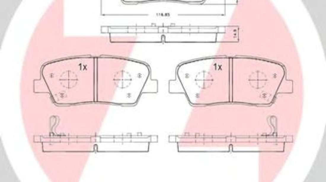 Set placute frana,frana disc KIA SORENTO II (XM) (2009 - 2015) ZIMMERMANN 25153.155.1 piesa NOUA